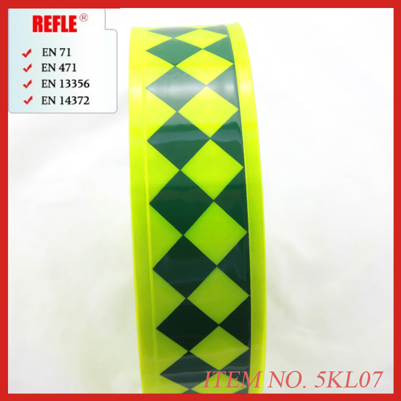 PVC反光晶格带 印刷格子晶格带 印刷反光带 格子反光晶格带反光条