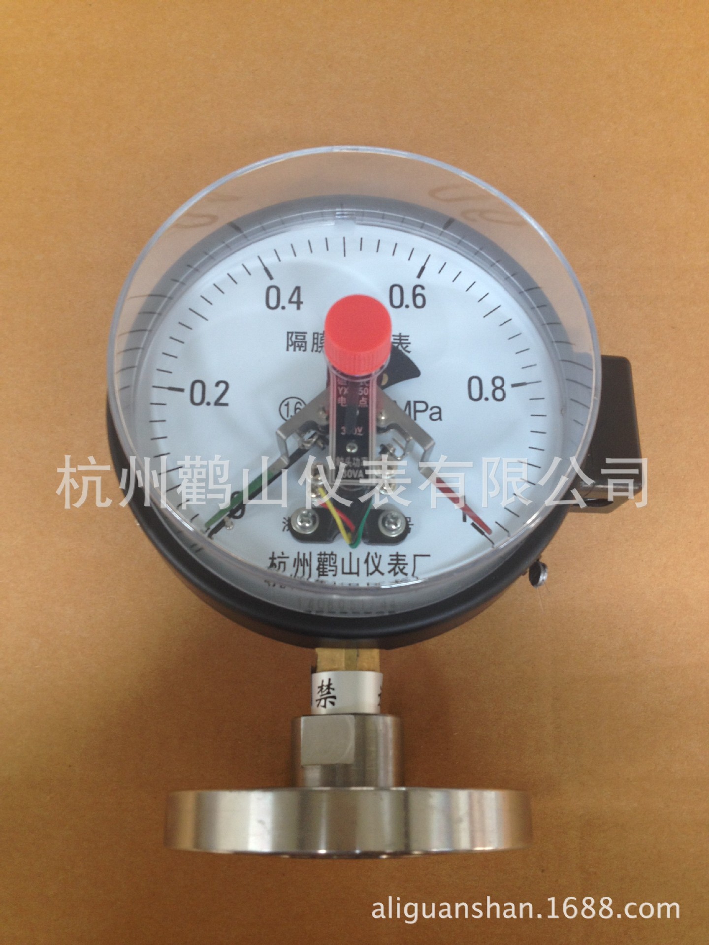 YXC100MF/DN20隔膜电接点压力表 耐震电接点压力表  可定制
