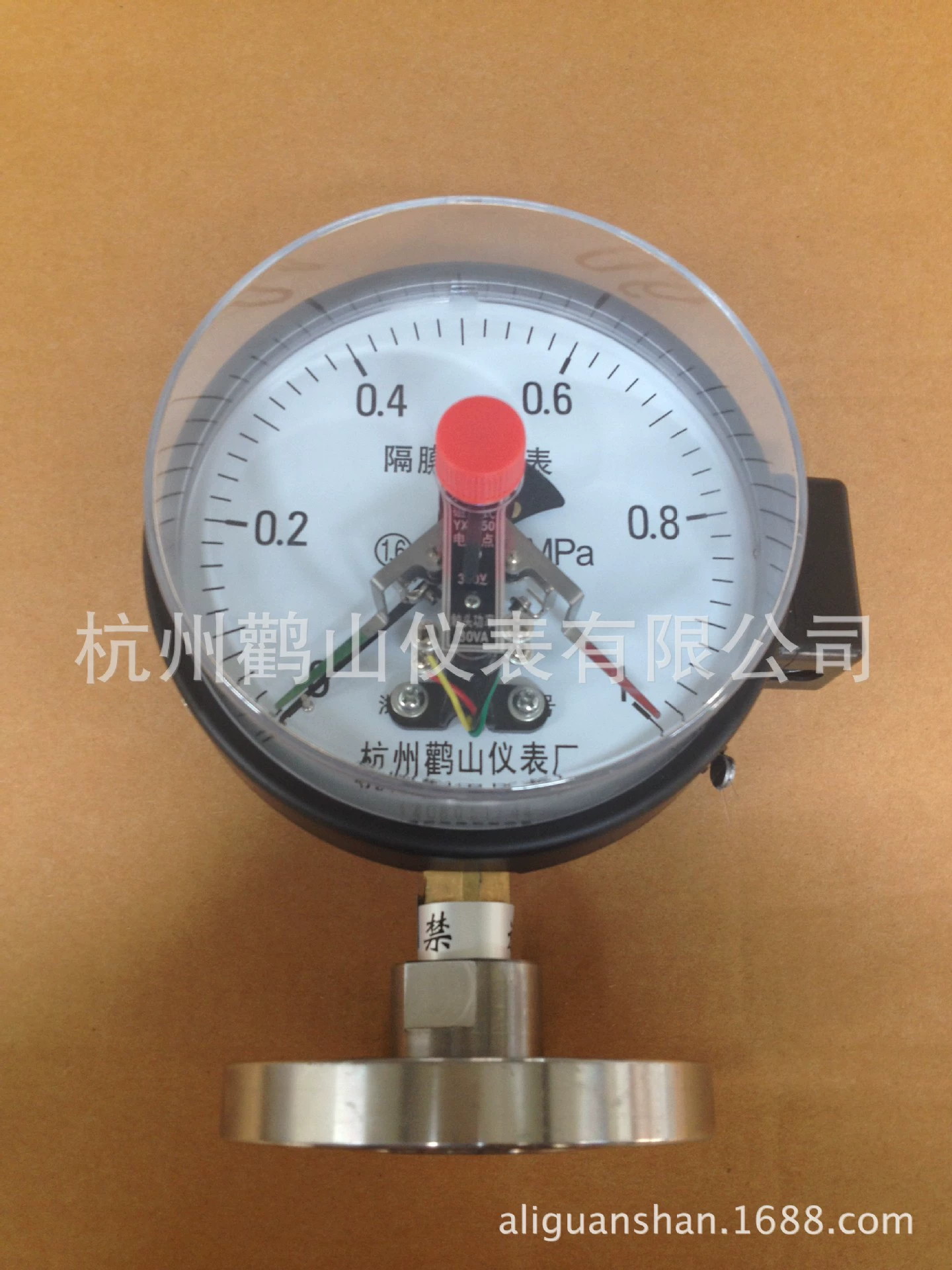 Мембранный электрический контактный манометр YXC100MF/DN20, ударопрочный электрический контактный манометр, можно настроить