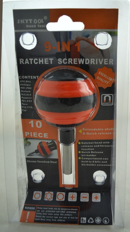 HZE-8348地球棘轮螺丝批，圆球棘轮，9合一工具组套