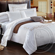 011繡花純色酒店四件套-0180