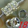 Large hole 12mm silver -plated wheel drilling ring DIY jewelry accessories rhinestone beaded drill diamond diamond