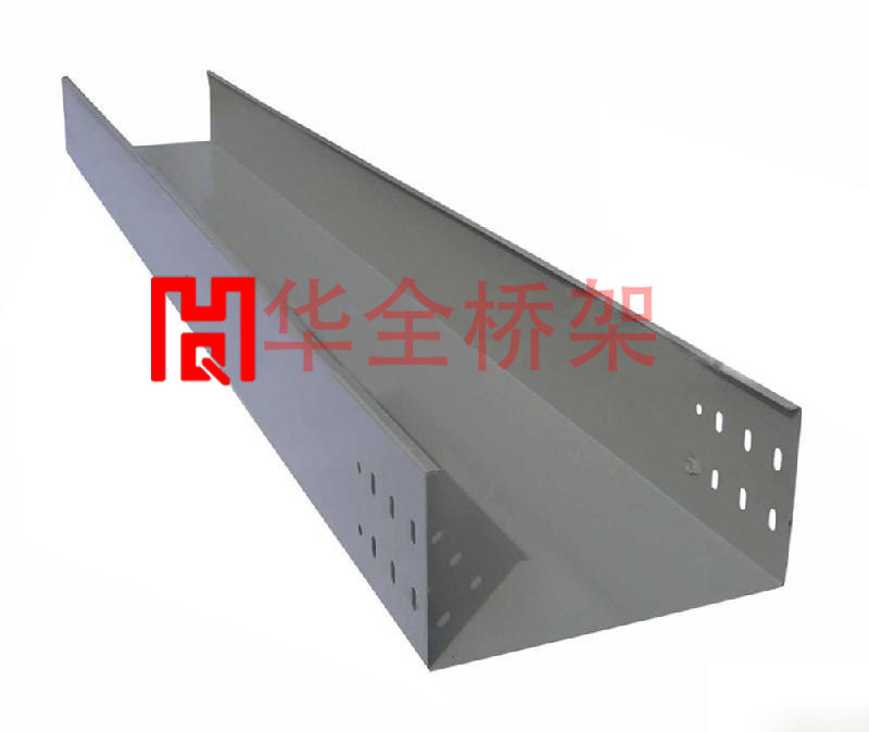 钢制喷塑浅驼灰槽式桥架150*100静电喷涂防火电缆布线线槽|ru