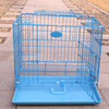 Black dog cage pet domain folding pet cage big medium -sized iron wire cage dog cage rabbit cage cat cage with tray