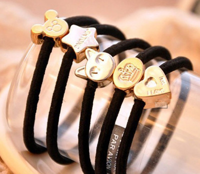 the republic of korea Headdress Cartoon Mickey bow Tousheng Hairpin Hair rope Korean Edition Hair rubber string Manufactor wholesale