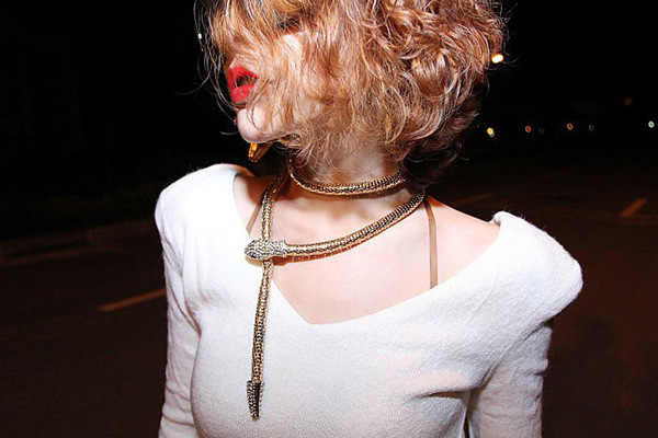 Fashion Snake Alloy Inlay Rhinestones Womenu0027S Necklace 1 Piece