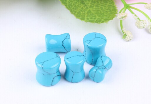 16mm Blue Turquoise Ear Expander Auricle Ear Tunnel Piercing Jewelry detail image 9