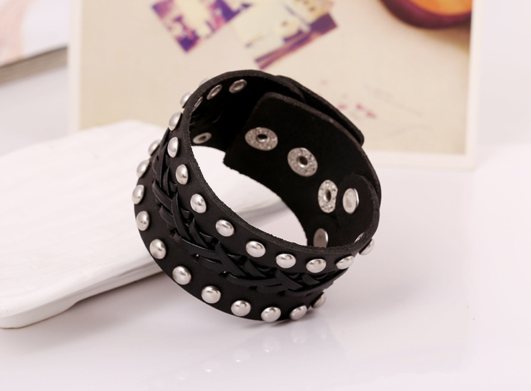 Vintage woven bracelet new menu0027s bracelet wide leather cowhide bracelet