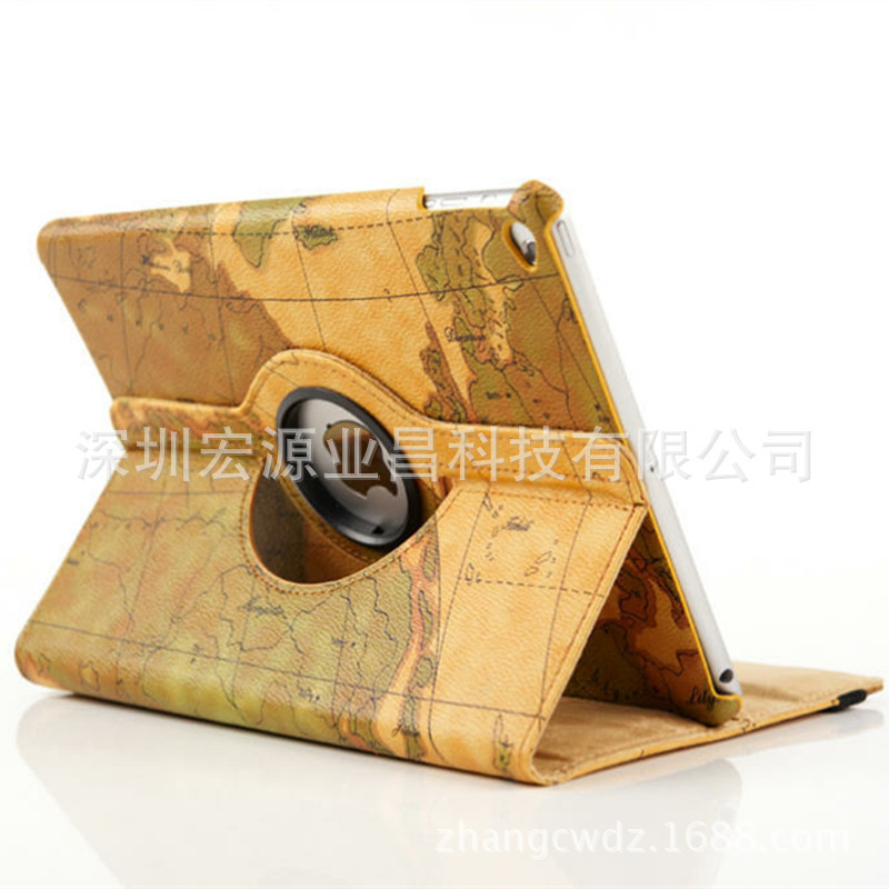 Suitable for Apple ipad7 leather case ipad6 sleep protective case ipad air2 protective case rotating bracket leather case