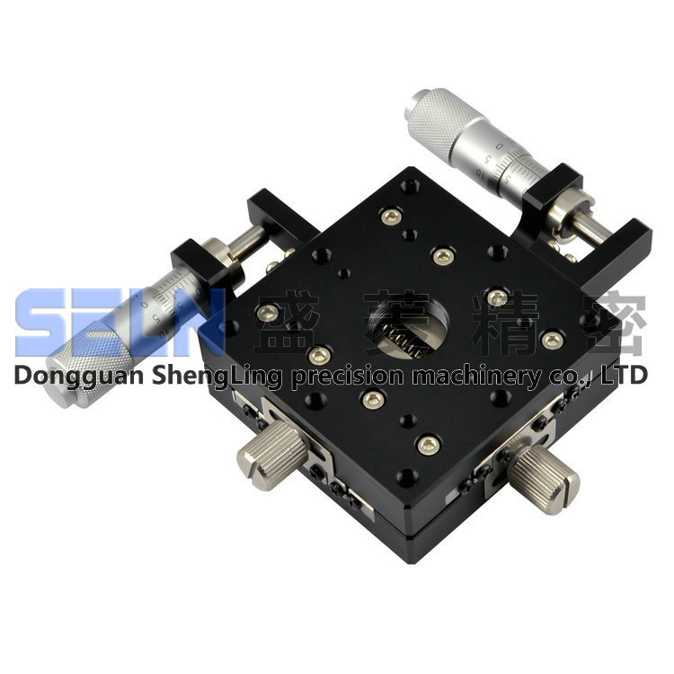 供应 交叉滚子导轨高精度超薄型LY60-LB位移平台手动微调XYSPG60