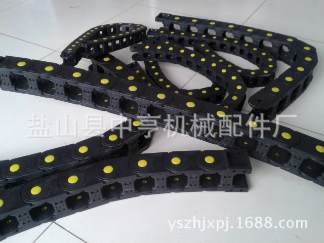 加强型桥式塑料拖链 全封闭尼龙拖链 机床塑料坦克链拖