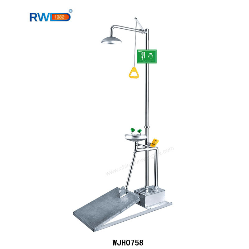 脚踏排空洗眼器  润旺达  不锈钢  防冻  0758/0458