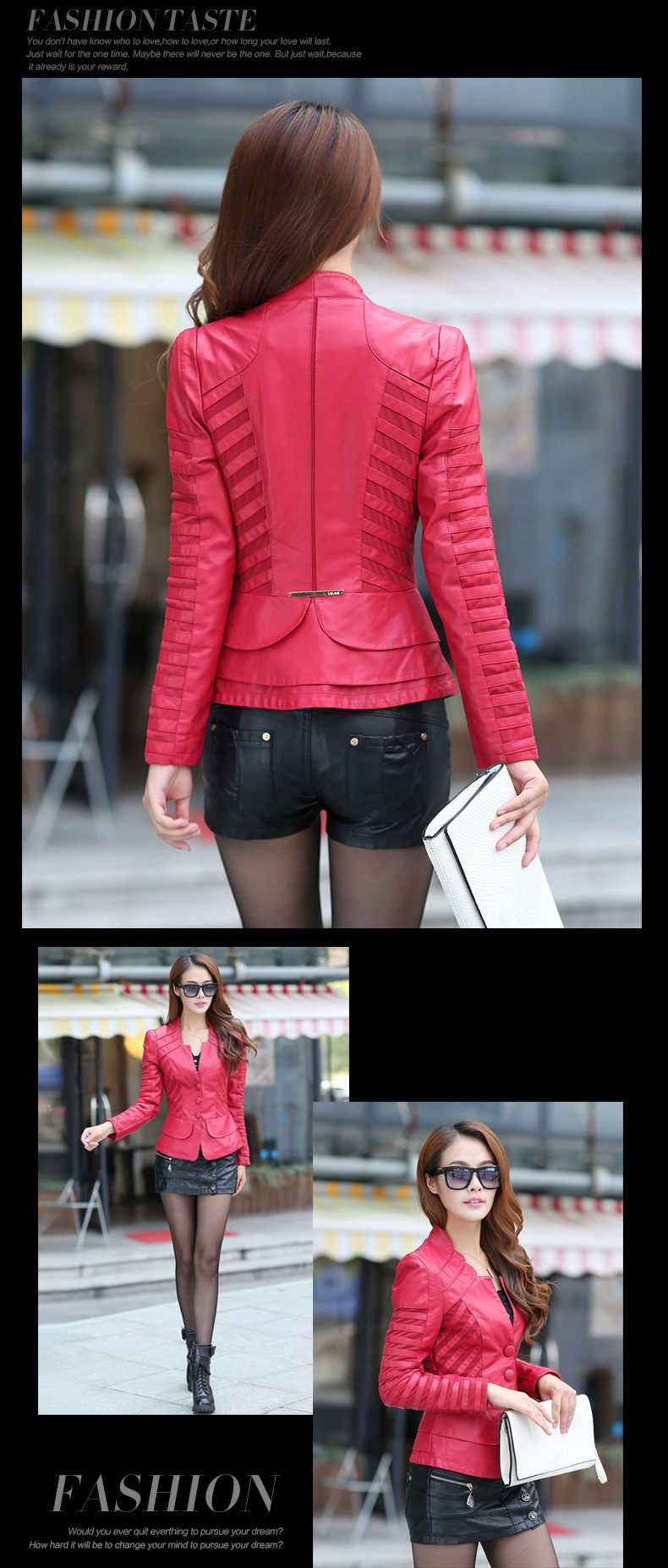 Veste en cuir femme en PU - Ref 3447627 Image 17