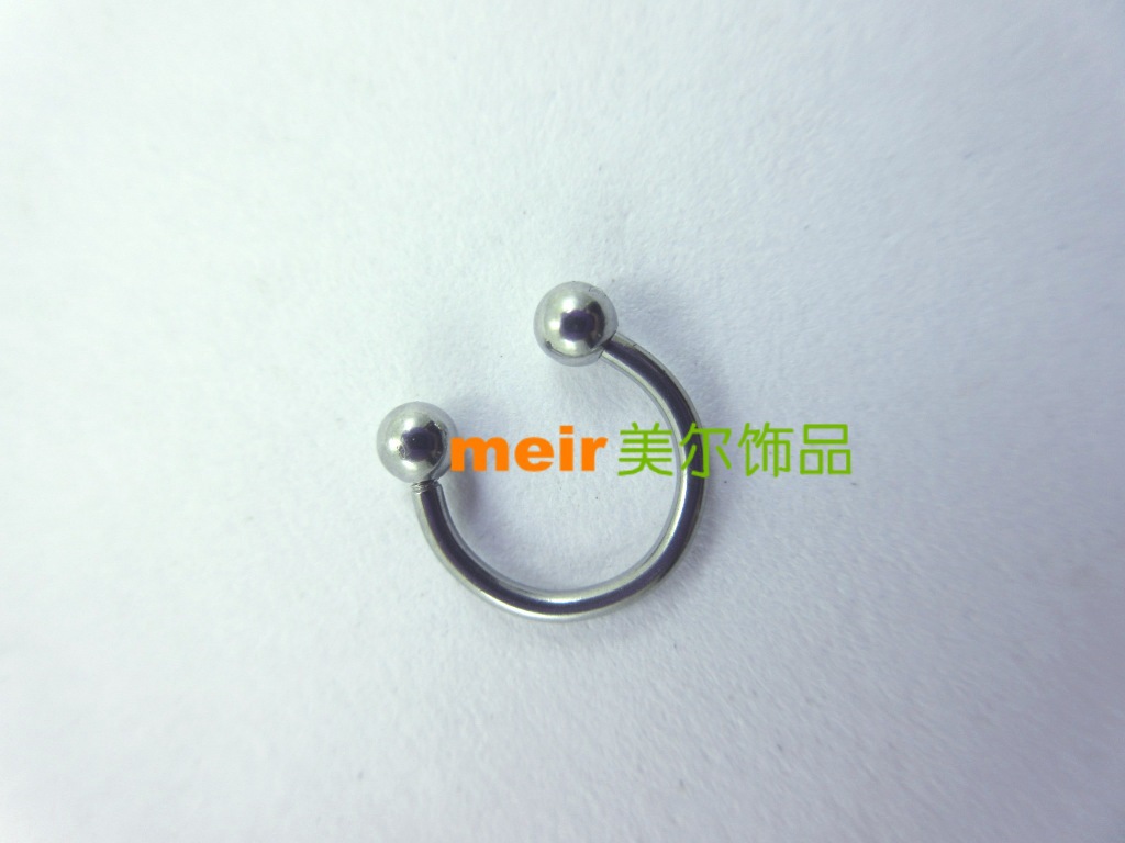 厂家直销 欧美不锈钢鼻环C字杆马蹄环BCR万能环人体穿剌低价批发