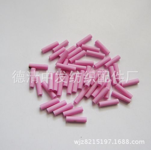 纺机配件瓷管 过线氧化铝瓷管 粉红色小瓷管 外径2*高度8