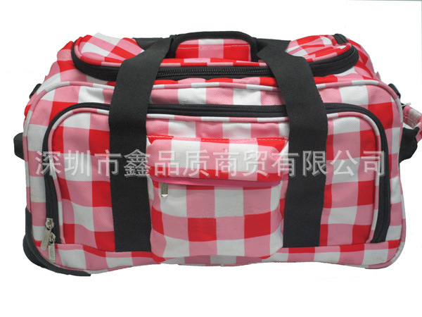 XPZ-L01紅格拉桿箱-1