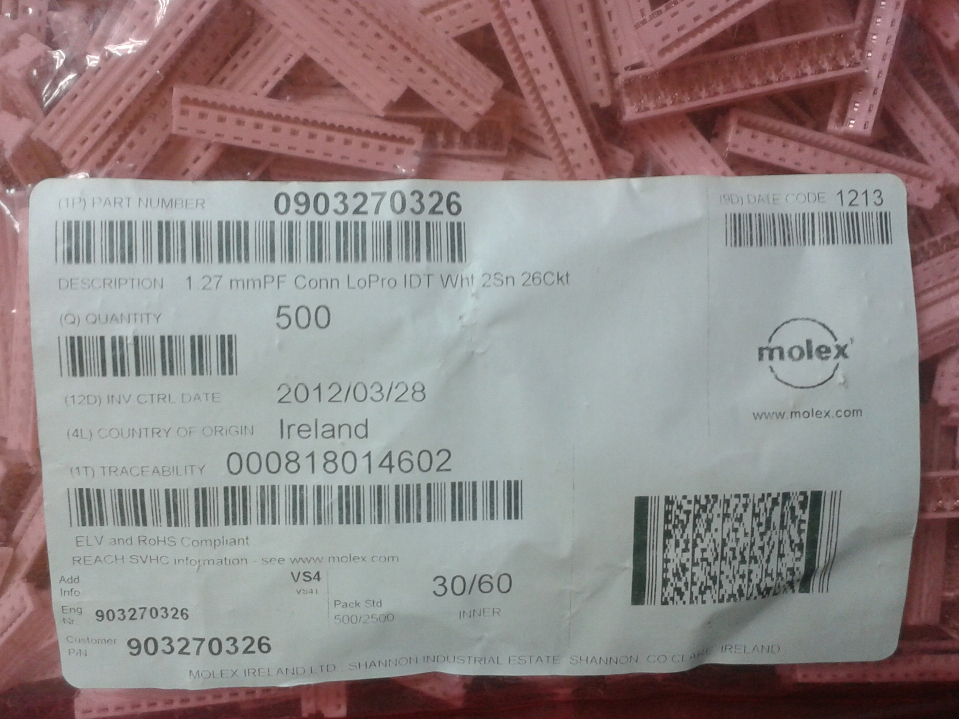 现货供应 MOLEX 903270326 90327-0326