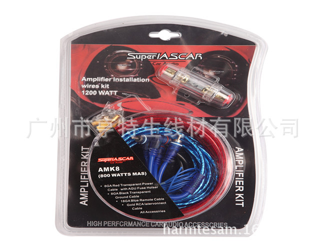 汽车音响改装线材生产厂家 汽车音响套线HTS-488（AMK)电源喇叭线