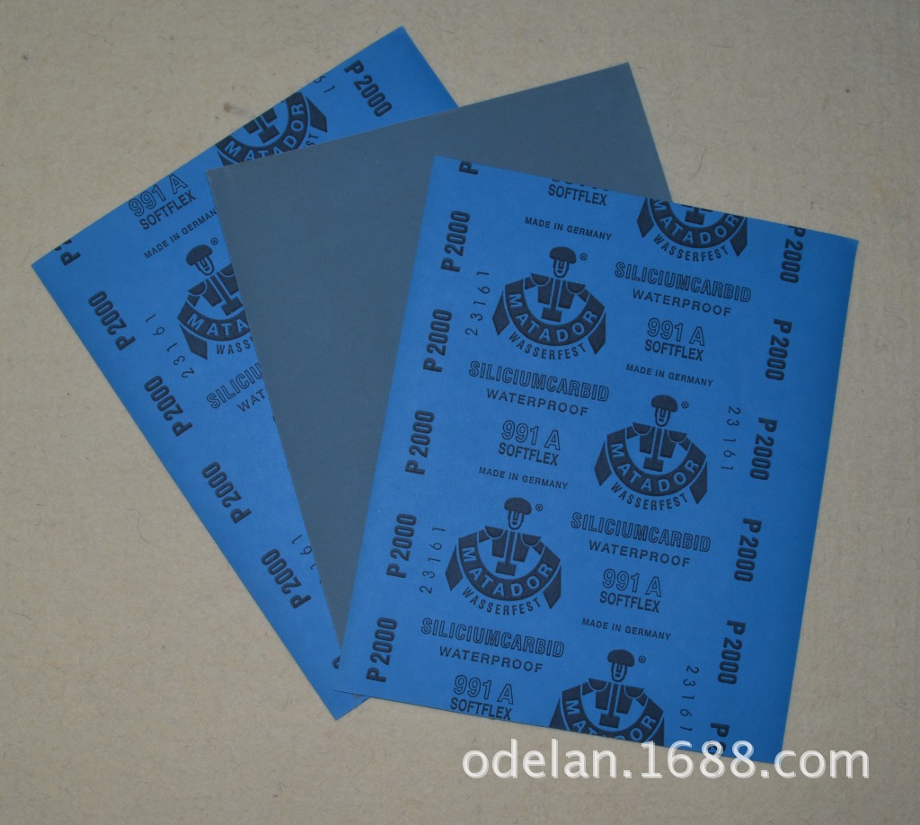 德国勇士砂纸2000#研磨抛光汽车美容红木玉石砂纸假一罚十