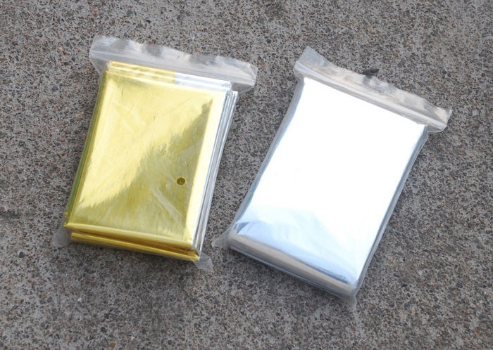 定制印刷户外急救毯 银色金色应急救生毯 镀铝膜防晒保温便携毯