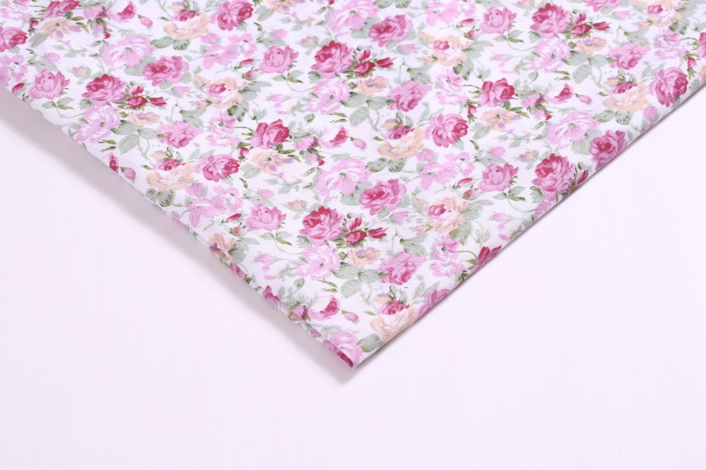 Supply printed polyester cloth printed fabric sequins to open peony polyester fabric