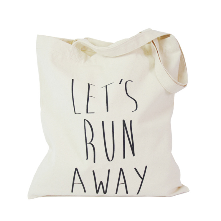 本白帆布手提袋价格|简单校园帆布手提袋|帆布手提购物袋定制