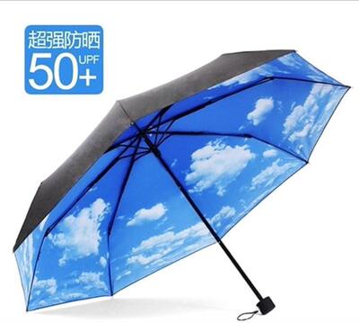 Manufactor Direct selling goods in stock Sunscreen ultraviolet-proof Parasol originality Sky Blue sky and clouds Vinyl Umbrella