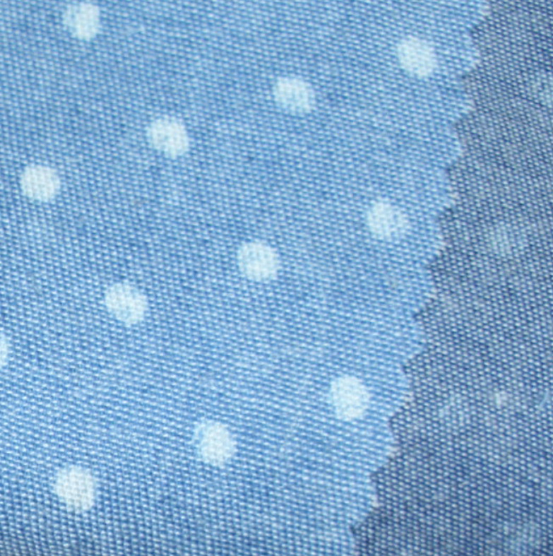 MB4087现货供应印圆点牛仔布料 鞋服手袋布料