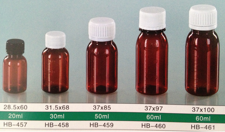 厂家直销 20ml-60ml PET糖浆瓶 带刻度
