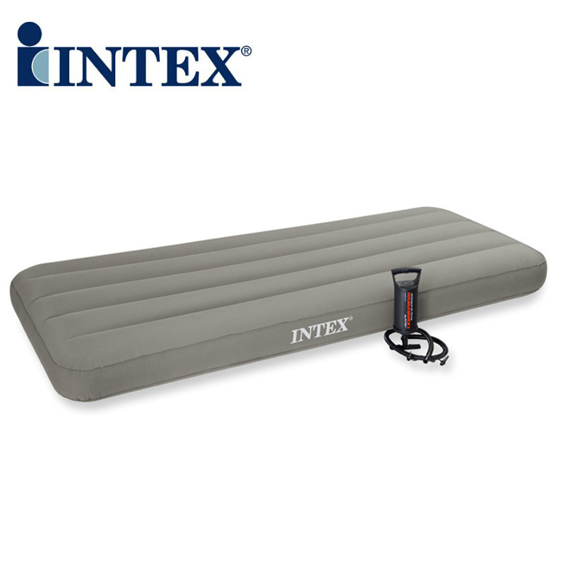 INTEX 69710原装正品TPU带泵单人略小空气床户外用品床类