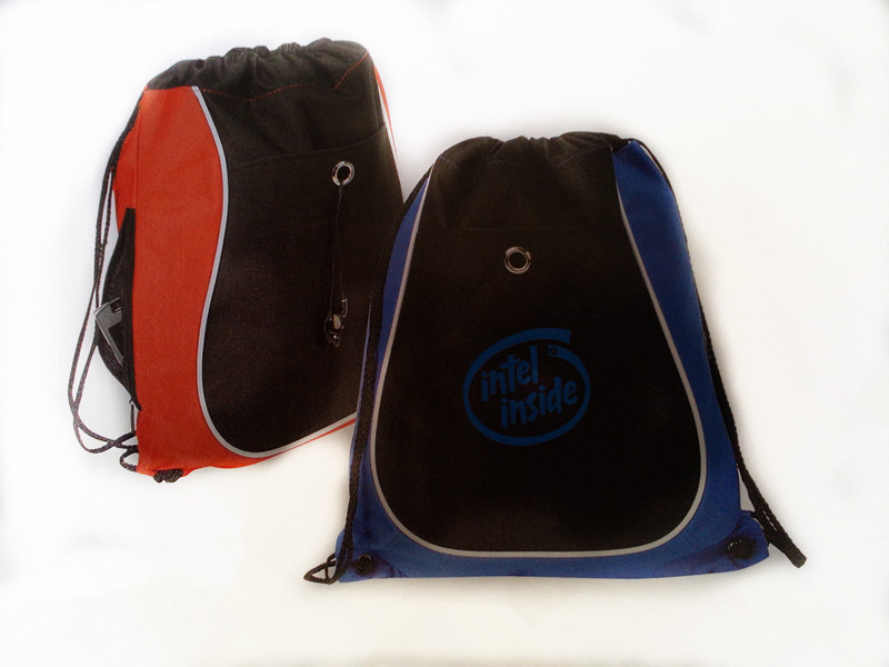 厂家订制大容量优质糖果色抽绳口袋