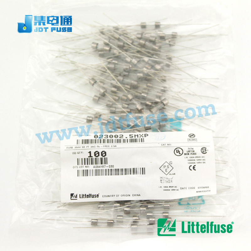 023002.5MXP 力特Littelfuse 一级代理 5x15玻璃管保险丝2.5A250V