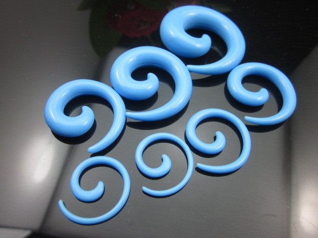 Acrylic Blue Snail Ear Expander Plug Piercing Jewelry - 6mm detail image 9