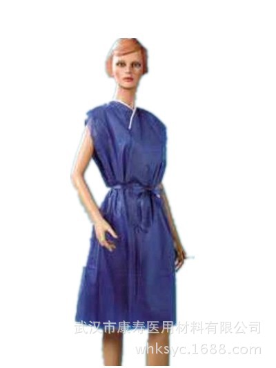 2021新款一次性PP无纺布手术衣隔离衣防护工作服病人服短袖无袖