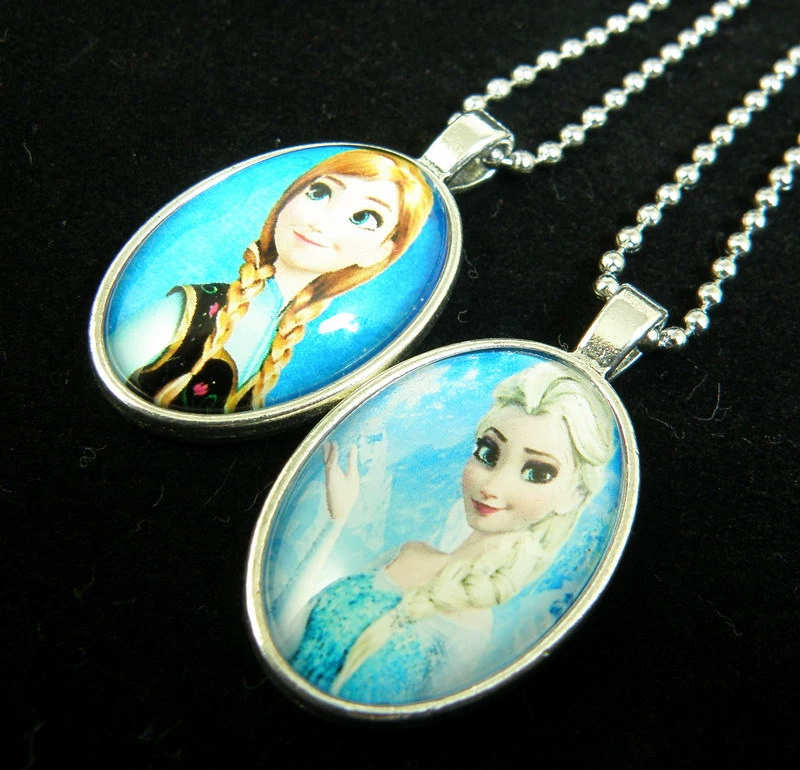 Подвеска, стеклянное ожерелье, «Холодное сердце»(Frozen), с камнем, Aliexpress