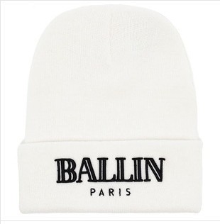 BALLIN Paris嘻哈男女毛线帽子BBOY针织帽冷帽Beanies冬帽hiphop