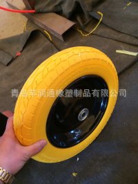 厂家直销供用 柳叶花多规格 PU发泡轮 300/350-8 手推车专用