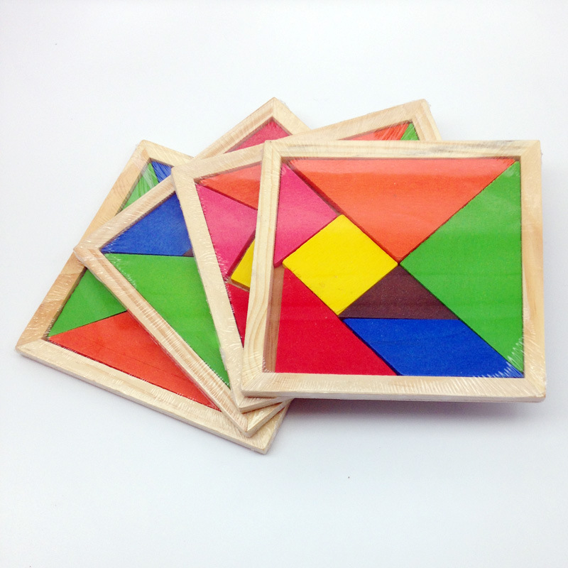 木质七巧板智力拼图游戏批发早教儿童桌面玩具幼儿园3岁以上