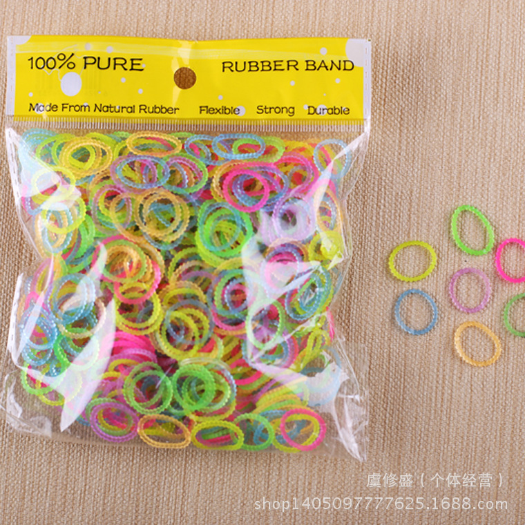 新款珍珠状 橡皮筋rainbow loom DIY彩色橡皮筋手绳