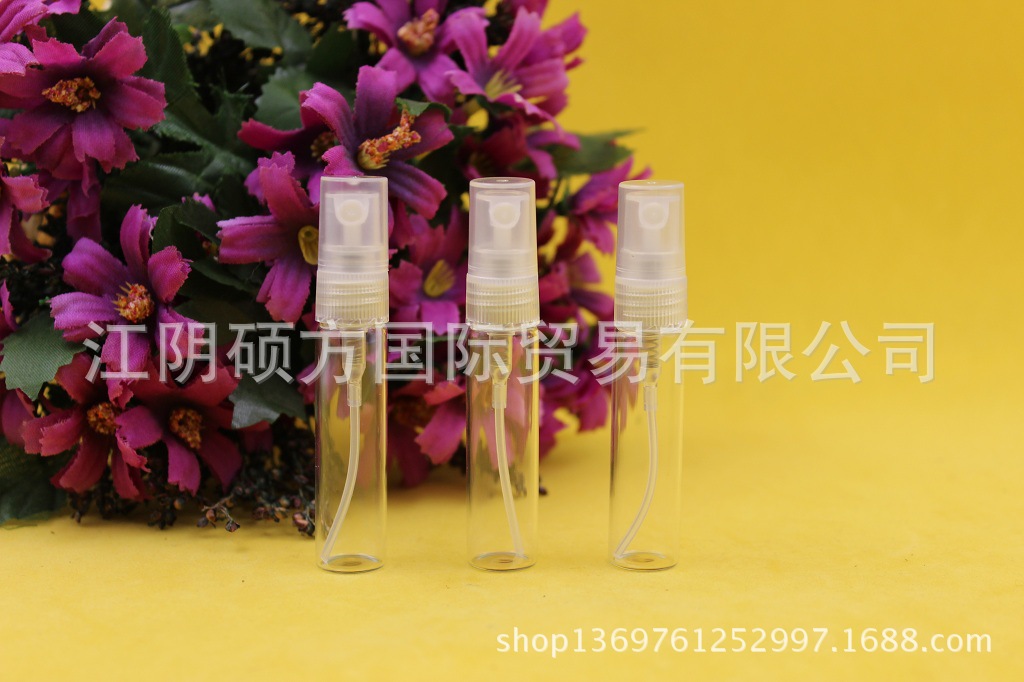 供应试管香水瓶 5ml喷头试管瓶 玻璃管制瓶 香水小样瓶 香水分装