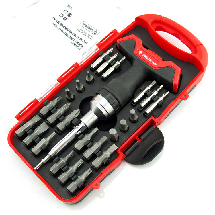 鹏工 28合一螺丝刀套装 组合螺丝批 电脑手机拆机小家电维修工具