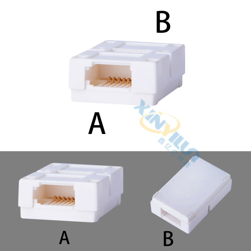 Соединитель расширения британской телефонной линии Британская прямая двойная Британская телефонная розетка RJ11UK 4-ядерная