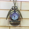 Small bronze pocket watch, retro necklace, wholesale