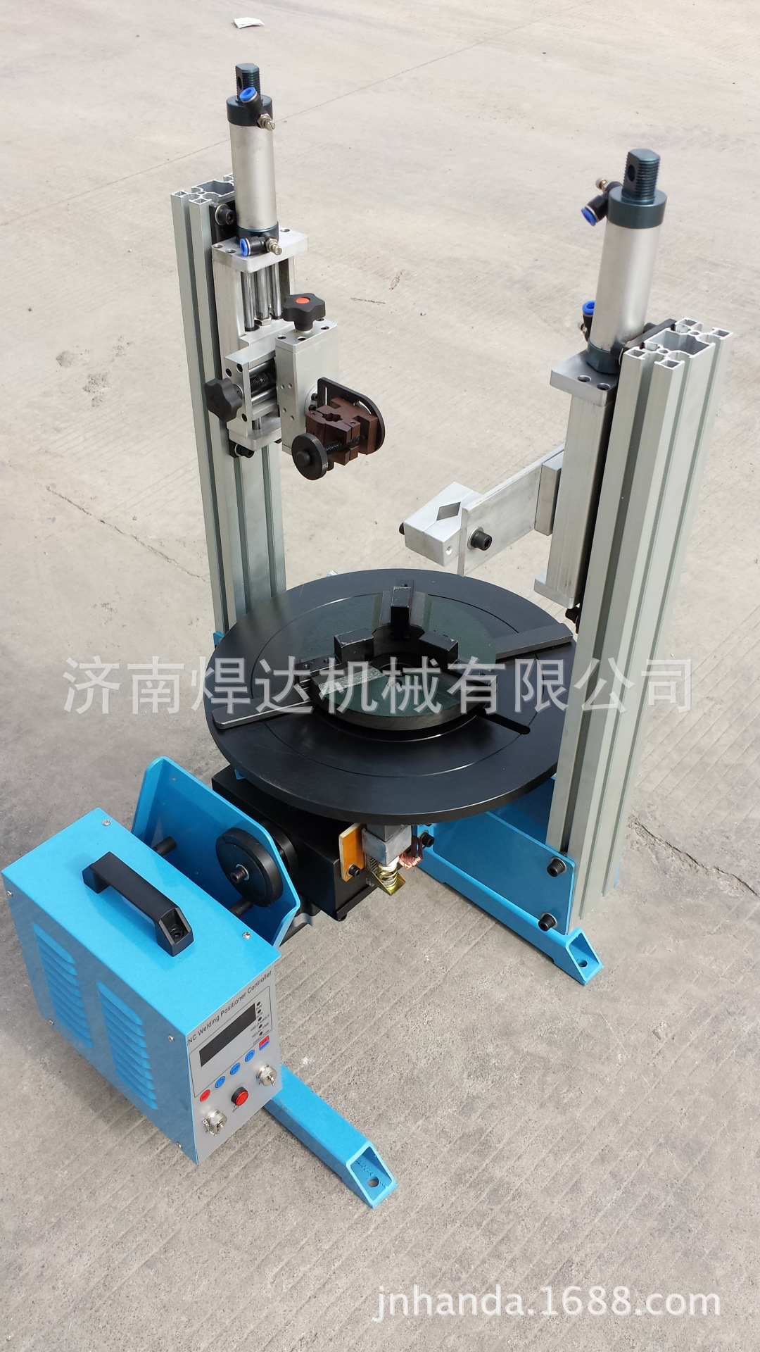 CNC-100变位机+焊接卡盘+双气动下枪机构