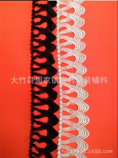 水溶花边 服装花边 精美网布花边条码棉线刺绣花边 婚纱服饰花边