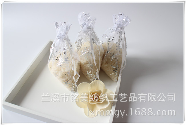 厂家直供 定制烫金纱袋 纱袋礼品袋 纱袋束口袋 烫金烫银纱布袋