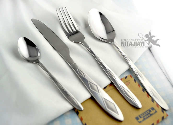 Tableware stainless steel, set, 4 pieces, 4 pieces
