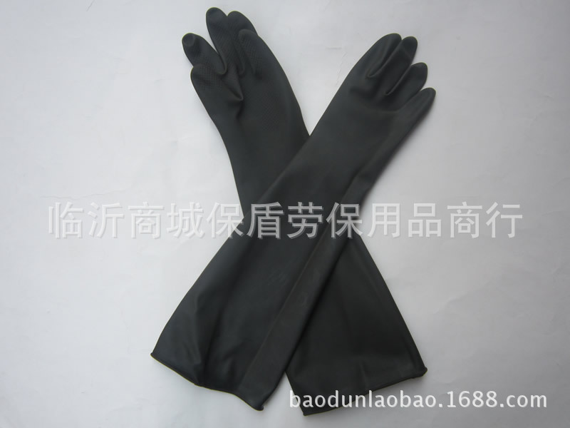 海蝶B-40CM加厚工业乳胶手套总经销 劳保手套 防护手套 耐酸碱