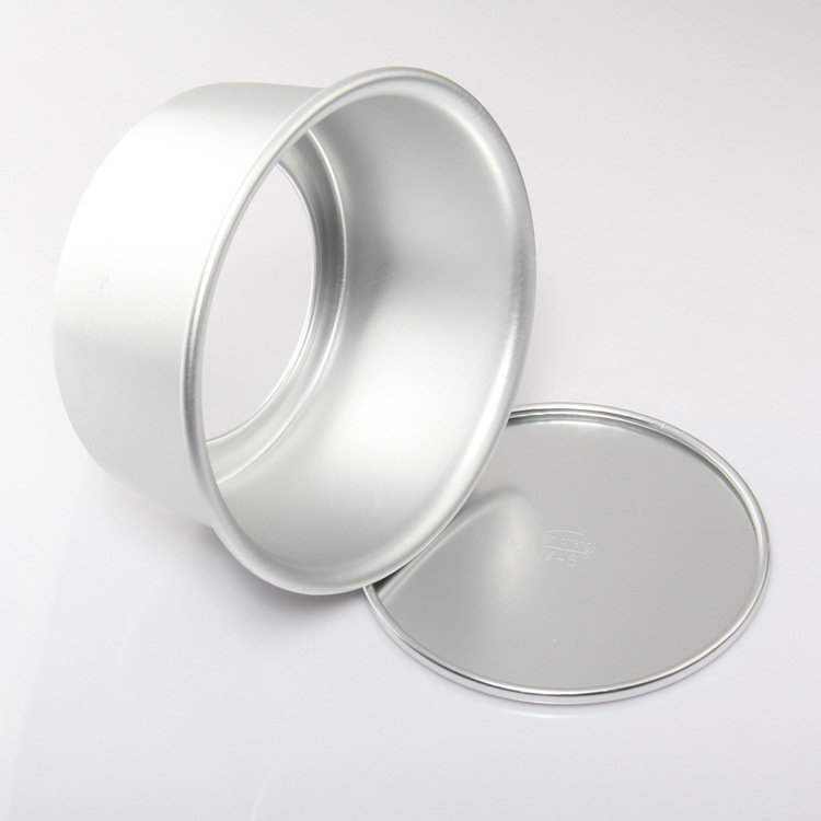 铝合金阳极处理 6寸圆形活底蛋糕模|ru