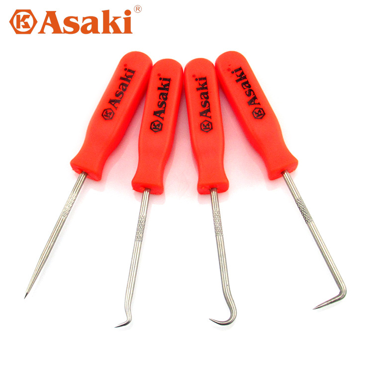 ASAKI 4件套油封起子 钩子组合 汽车专用工具 汽修汽保工具套装